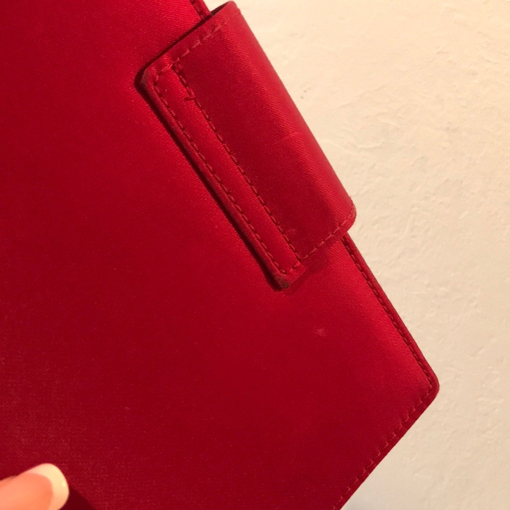 RARE Vintage Kate Spade Red Nylon Agenda Personal Planner Mini Binder - Picture 5 of 11